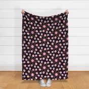 retro floral curtains black  floral boho wallpaper living & decor current table runner tablecloth napkin placemat dining pillow duvet cover throw blanket curtain drape upholstery cushion duvet cover clothing shirt wallpaper fabric living home decor 
