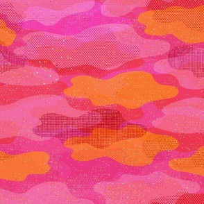 Space Clouds in Pink and Orange