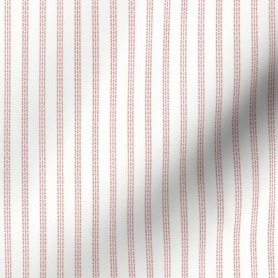 Nina Stripe: Light Red & White Dotted Stripe