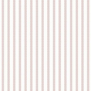 Nina Stripe: Light Red & White Dotted Stripe