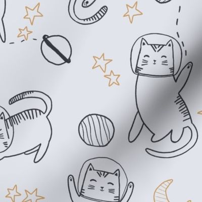 Funny space explorers kittens 