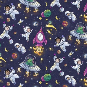 space adventures_ navy & purple _large  scale