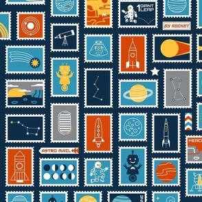Space Exploration Stamps - Large