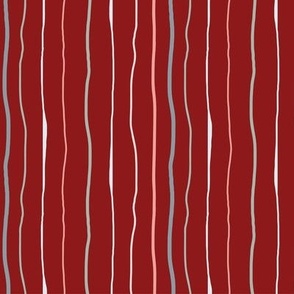 Sleigh Tracks (Maroon, small erscale) by Lindsay Potter Creative