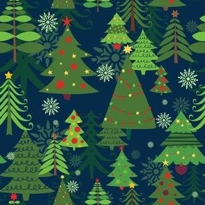Christmas Trees Graphic