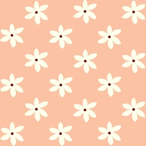 Simple white and pink floral 
