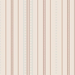 Adler Stripe light: Celadon & Copper Thin Stripe, Modern Dotted Stripe 