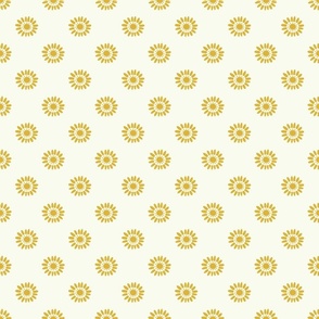 doodle art sun mustard yellow block print ©Terri Conrad Designs