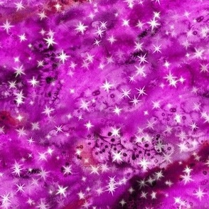 Sparkling Stars in Space Raspberry Shades
