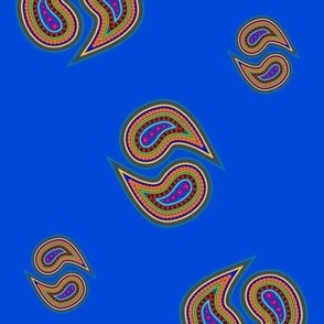 Paisley Art with dark blue background