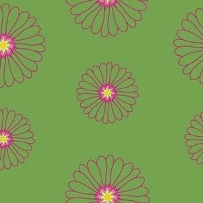 Flowers on Green Shag Carpet Spoonflower-02