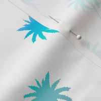 Ocean Ombré Palm Tree Silhouettes on White by Brittanylane