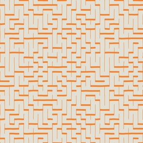 orange and light grey never ending maze labyrinth