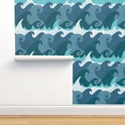 Textured Ocean Loopy Waves by Brittanylane