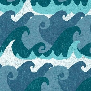 Textured Ocean Loopy Waves by Brittanylane