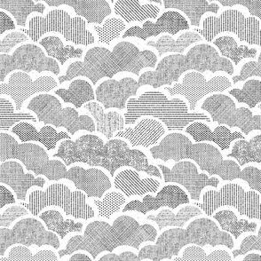 cozy clouds (med, B&W)