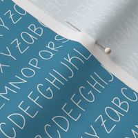 Simple ABC alpabet back to school text design colorful boys palette classic blue 