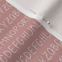 Simple ABC alpabet back to school text design rose pink