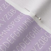 Simple ABC alpabet back to school text design nineties lilac