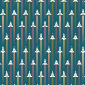 (S) Up in the air - space shuttles teal 