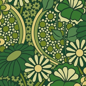 Vintage Floral Print Linen By The Yard or Meter, Vintage Botanical