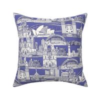 AUSTRALIA TOILE DE JOUY periwinkle