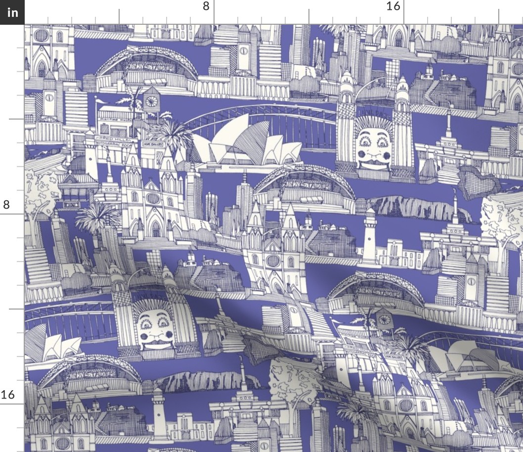 AUSTRALIA TOILE DE JOUY periwinkle