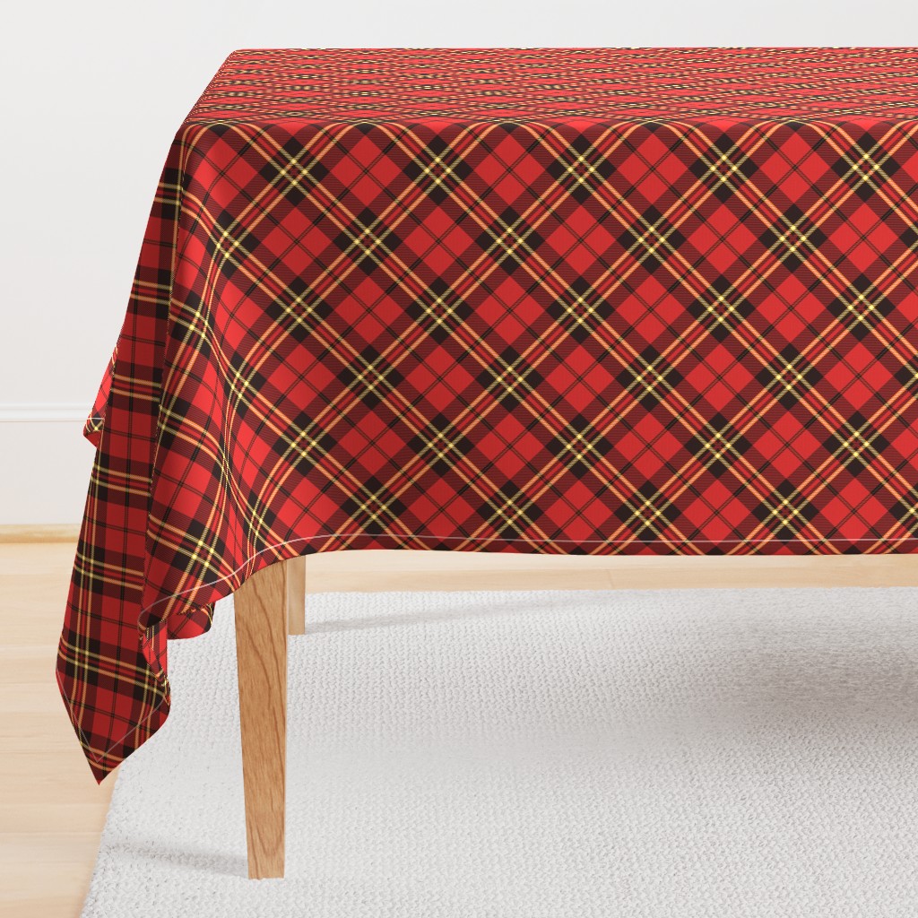 10" Red And The Blackest Scottish Highland cabincore Tartan