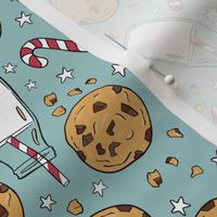Christmas Milk and Cookies - Blue