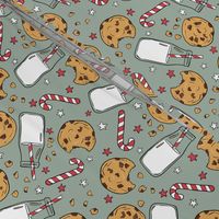 Christmas Milk and Cookies - Green