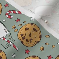 Christmas Milk and Cookies - Green