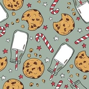 Christmas Milk and Cookies - Green