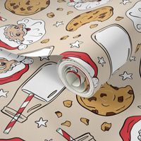 Santa Cookies and Milk