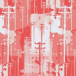 urban camo - red - medium scale