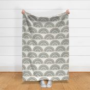 Moonrise Art Deco XL wallpaper scale soft neutrals by Pippa Shaw