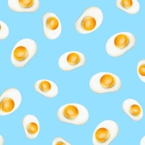 Fried Egg Sweets on arctic blue - small-medium scale