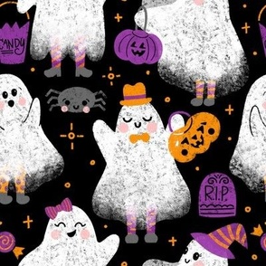 Cute Trick-or-Treat Ghosts