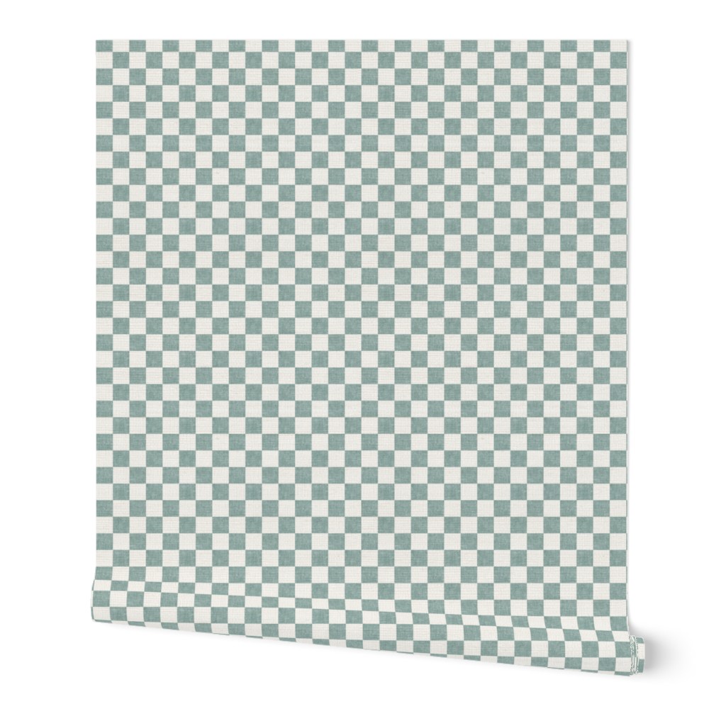 (3/4" scale) Fall Checkerboard - dusty blue - LAD22