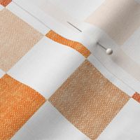 (1.5" scale) Pumpkin Patch Checkerboard - pale peach - LAD22