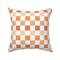 (1.5" scale) Pumpkin Patch Checkerboard - pale peach - LAD22