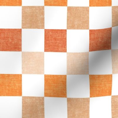 (1.5" scale) Pumpkin Patch Checkerboard - pale peach - LAD22