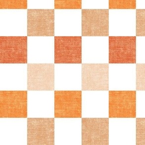 (1.5" scale) Pumpkin Patch Checkerboard - pale peach - LAD22