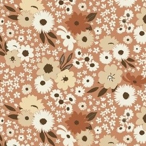 floral wilderness - dense // boho rust