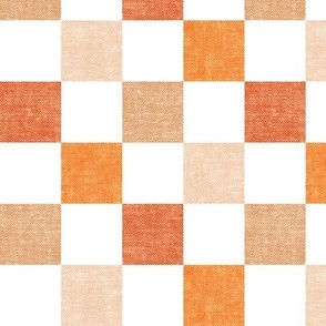 (1.5" scale) Pumpkin Patch Checkerboard - peach/orange spice - LAD22
