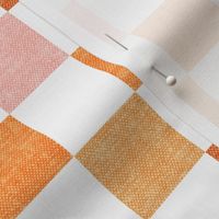 (1.5" scale) Fall checkerboard - pink/orange spice - LAD22