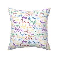positive affirmations colorful rainbow - midsize scale