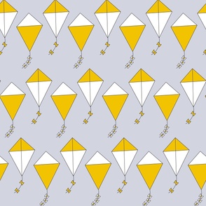 Yellow and white kite design
