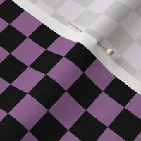 halloween boho checker fabric - checkerboard fabric, purple checkerboard fabric