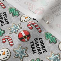 (small scale) Cookie Baking Team - sugar cookies - holiday - grey - LAD22