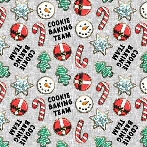 (small scale) Cookie Baking Team - sugar cookies - holiday - grey - LAD22